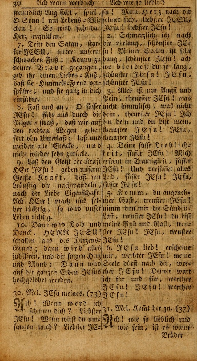 Das Kleine Davidische Psalterspiel der Kinder Zions: von alten und neuen auserlesenen Geistes-Gesängen allen wahren heils-begierigen säuglingen der weisheit, infonderheit aber denen Gemeinden ... page 30