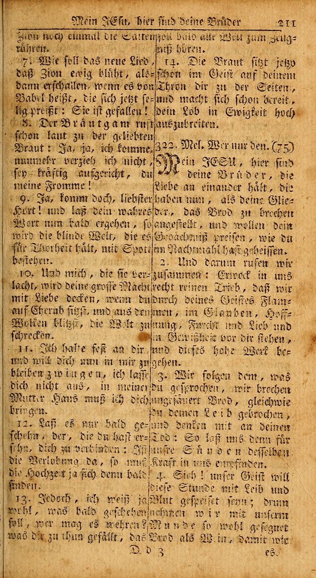 Das Kleine Davidische Psalterspiel der Kinder Zions: von alten und neuen auserlesenen Geistes-Gesängen allen wahren heils-begierigen säuglingen der weisheit, infonderheit aber denen Gemeinden ... page 311