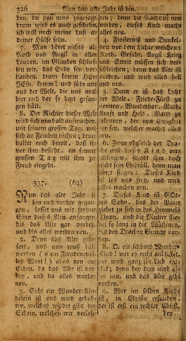 Das Kleine Davidische Psalterspiel der Kinder Zions: von alten und neuen auserlesenen Geistes-Gesängen allen wahren heils-begierigen säuglingen der weisheit, infonderheit aber denen Gemeinden ... page 326