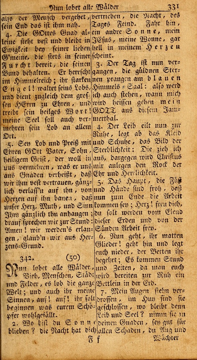 Das Kleine Davidische Psalterspiel der Kinder Zions: von alten und neuen auserlesenen Geistes-Gesängen allen wahren heils-begierigen säuglingen der weisheit, infonderheit aber denen Gemeinden ... page 331