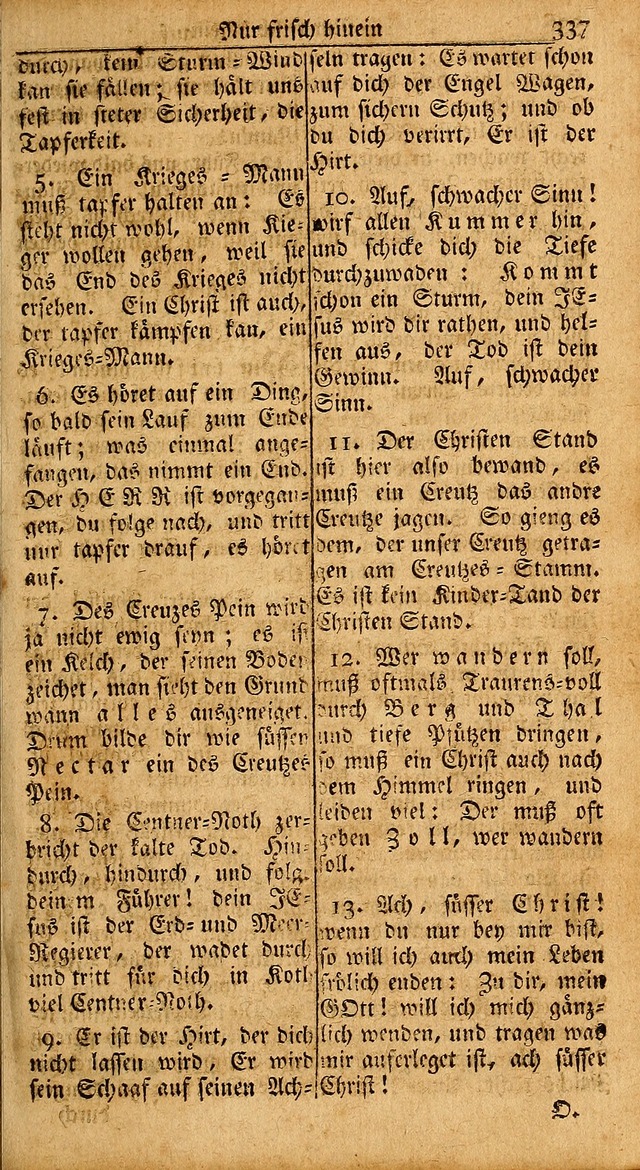 Das Kleine Davidische Psalterspiel der Kinder Zions: von alten und neuen auserlesenen Geistes-Gesängen allen wahren heils-begierigen säuglingen der weisheit, infonderheit aber denen Gemeinden ... page 337