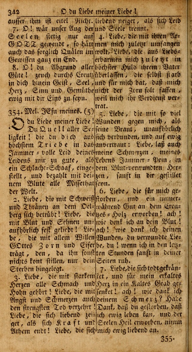 Das Kleine Davidische Psalterspiel der Kinder Zions: von alten und neuen auserlesenen Geistes-Gesängen allen wahren heils-begierigen säuglingen der weisheit, infonderheit aber denen Gemeinden ... page 342