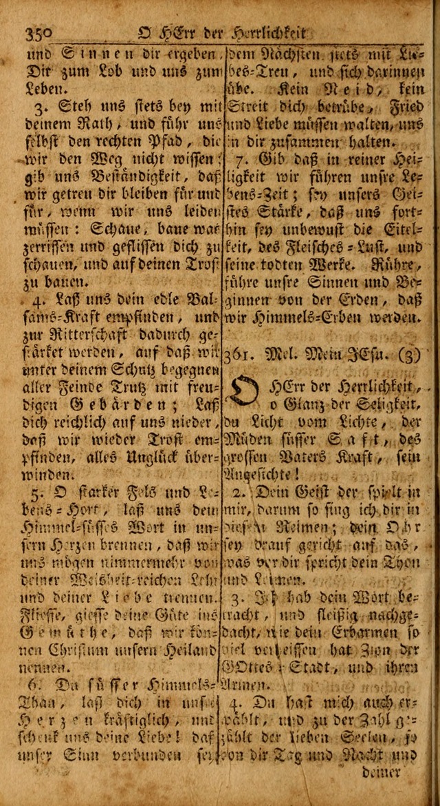 Das Kleine Davidische Psalterspiel der Kinder Zions: von alten und neuen auserlesenen Geistes-Gesängen allen wahren heils-begierigen säuglingen der weisheit, infonderheit aber denen Gemeinden ... page 350