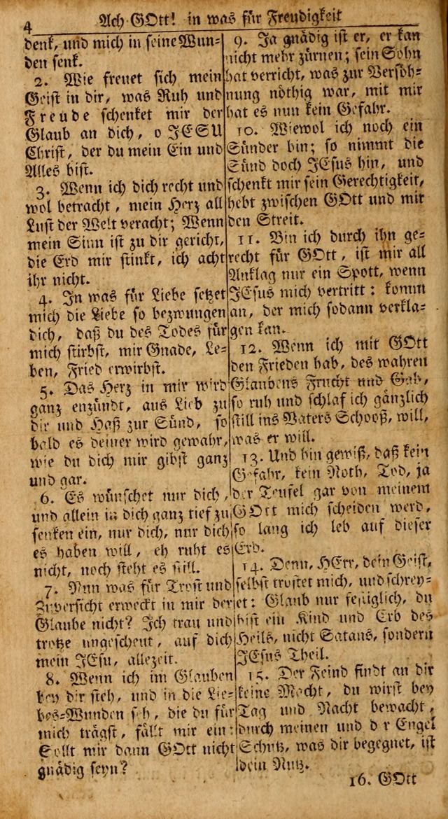 Das Kleine Davidische Psalterspiel der Kinder Zions: von alten und neuen auserlesenen Geistes-Gesängen allen wahren heils-begierigen säuglingen der weisheit, infonderheit aber denen Gemeinden ... page 4