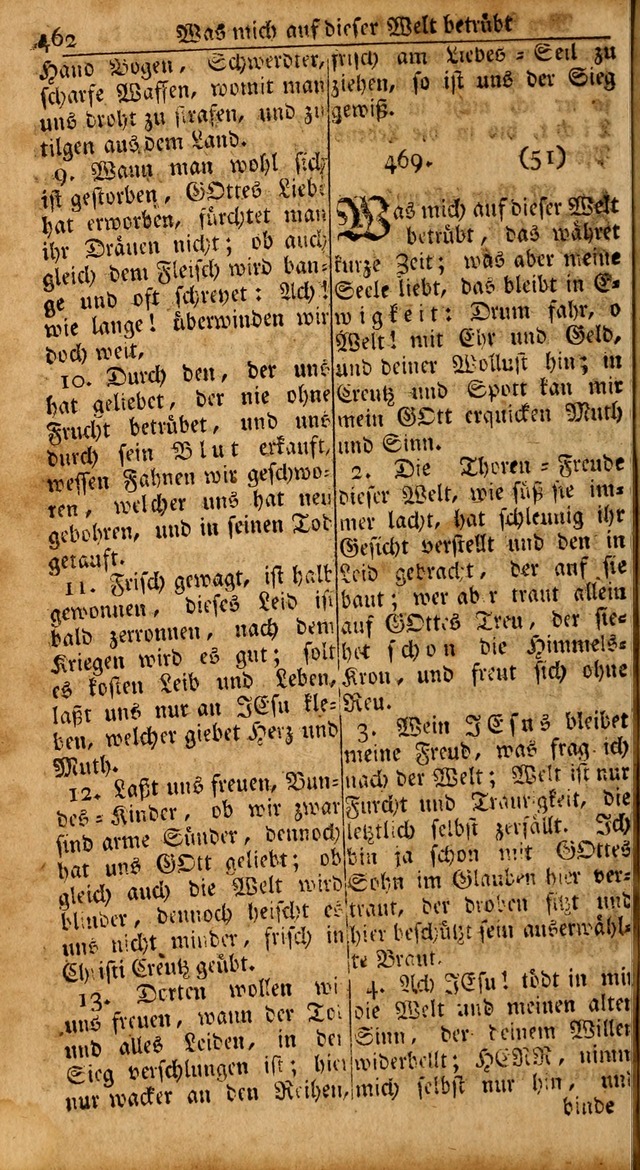 Das Kleine Davidische Psalterspiel der Kinder Zions: von alten und neuen auserlesenen Geistes-Gesängen allen wahren heils-begierigen säuglingen der weisheit, infonderheit aber denen Gemeinden ... page 462