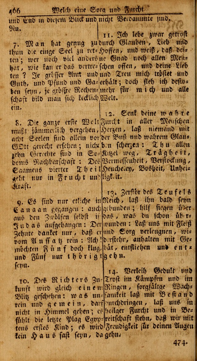 Das Kleine Davidische Psalterspiel der Kinder Zions: von alten und neuen auserlesenen Geistes-Gesängen allen wahren heils-begierigen säuglingen der weisheit, infonderheit aber denen Gemeinden ... page 466