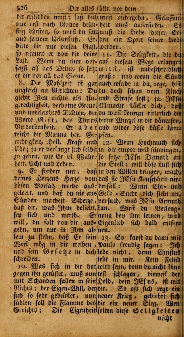 Das Kleine Davidische Psalterspiel der Kinder Zions: von alten und neuen auserlesenen Geistes-Gesängen allen wahren heils-begierigen säuglingen der weisheit, infonderheit aber denen Gemeinden ... page 526