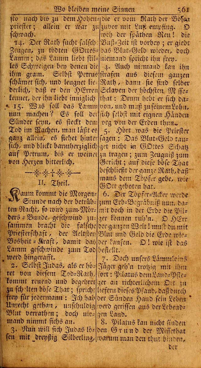 Das Kleine Davidische Psalterspiel der Kinder Zions: von alten und neuen auserlesenen Geistes-Gesängen allen wahren heils-begierigen säuglingen der weisheit, infonderheit aber denen Gemeinden ... page 561