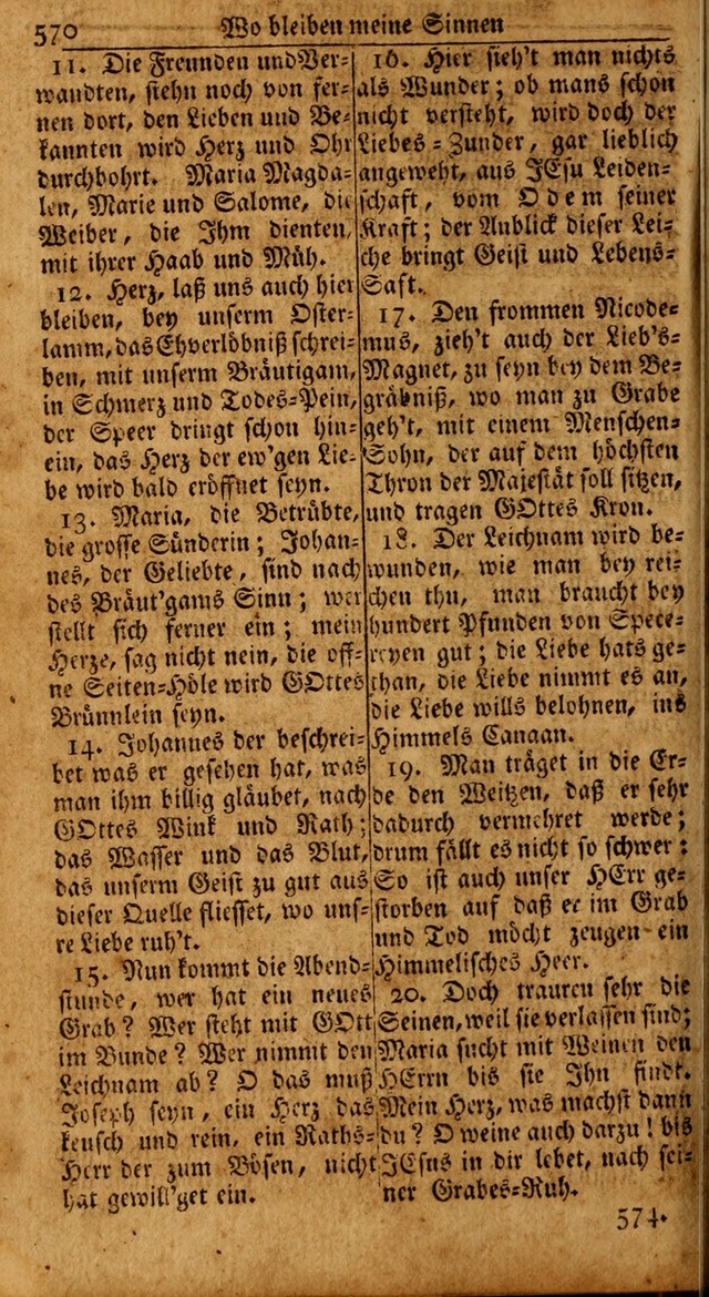 Das Kleine Davidische Psalterspiel der Kinder Zions: von alten und neuen auserlesenen Geistes-Gesängen allen wahren heils-begierigen säuglingen der weisheit, infonderheit aber denen Gemeinden ... page 570