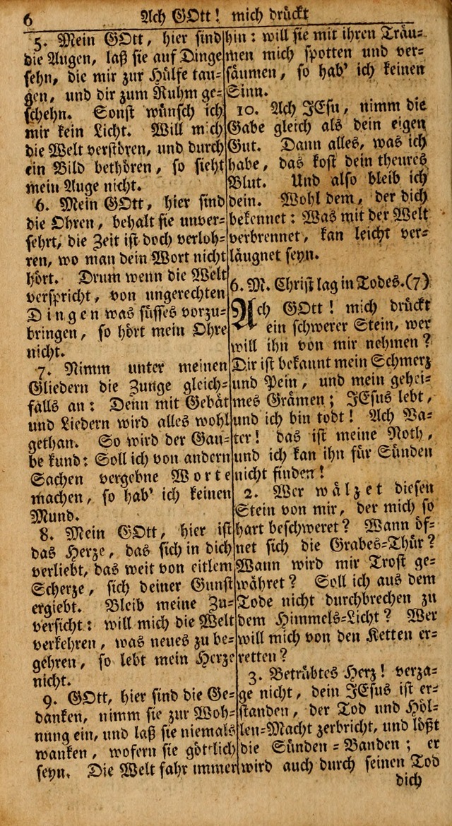 Das Kleine Davidische Psalterspiel der Kinder Zions: von alten und neuen auserlesenen Geistes-Gesängen allen wahren heils-begierigen säuglingen der weisheit, infonderheit aber denen Gemeinden ... page 6