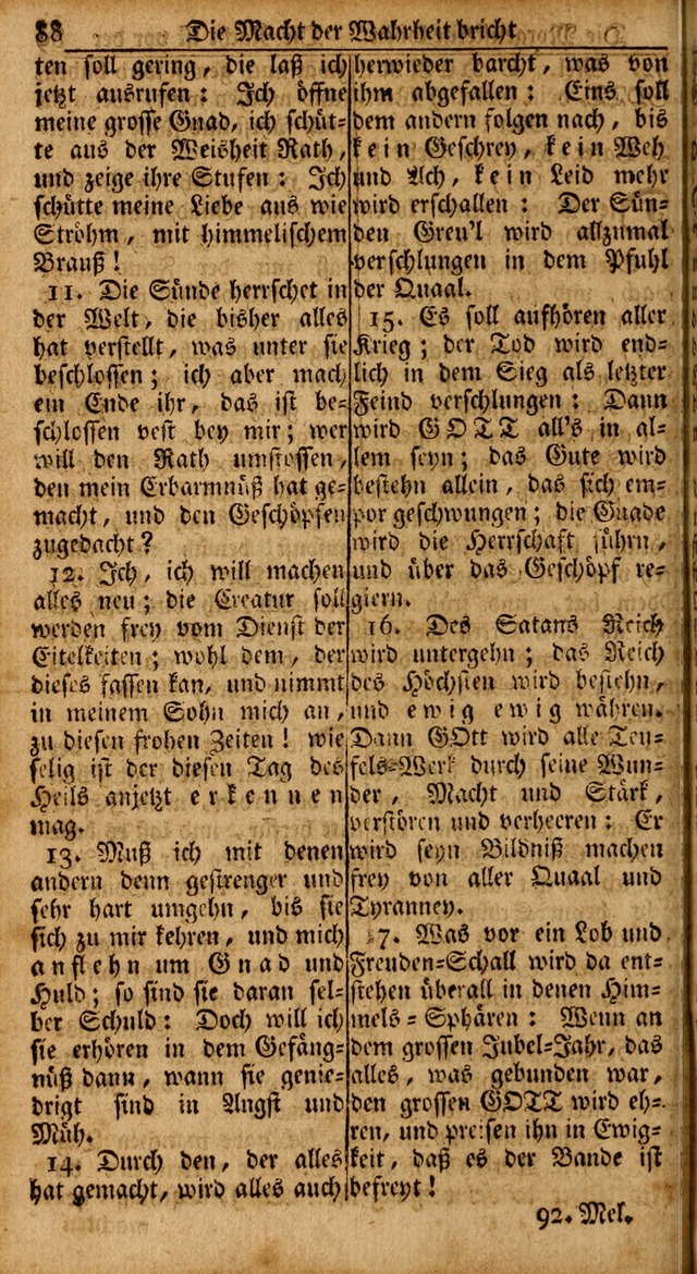 Das Kleine Davidische Psalterspiel der Kinder Zions: von alten und neuen auserlesenen Geistes-Gesängen allen wahren heils-begierigen säuglingen der weisheit, infonderheit aber denen Gemeinden ... page 88