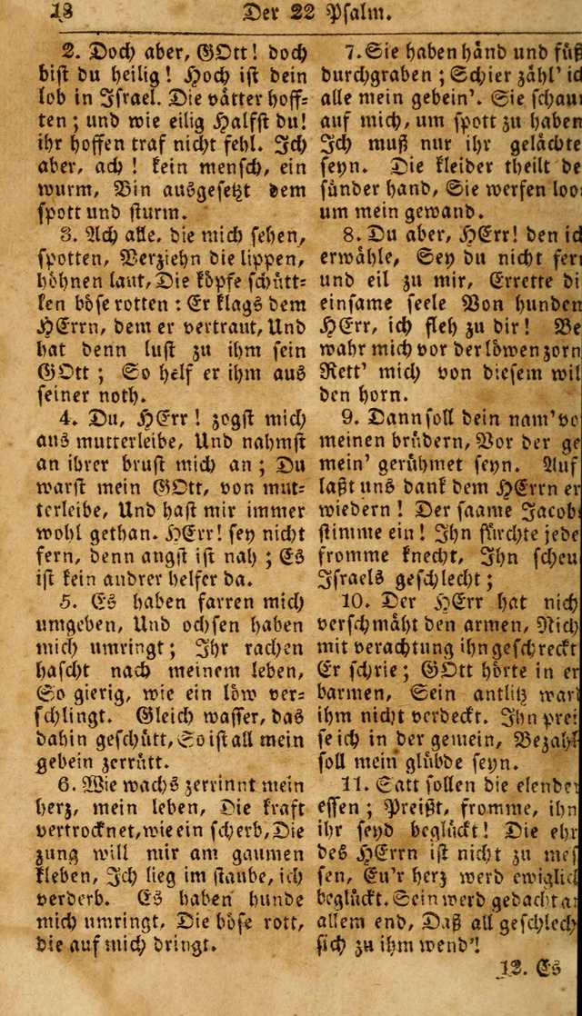 Das neue und verbesserte Gesangbuch, worinnen die Psalmen Davids samt iner Sammlung alter und neuer Geistreicher Lieder, sowohl für privat und Hausandachten, als auch für den öffentlichen..(5th Aufl.) page 18