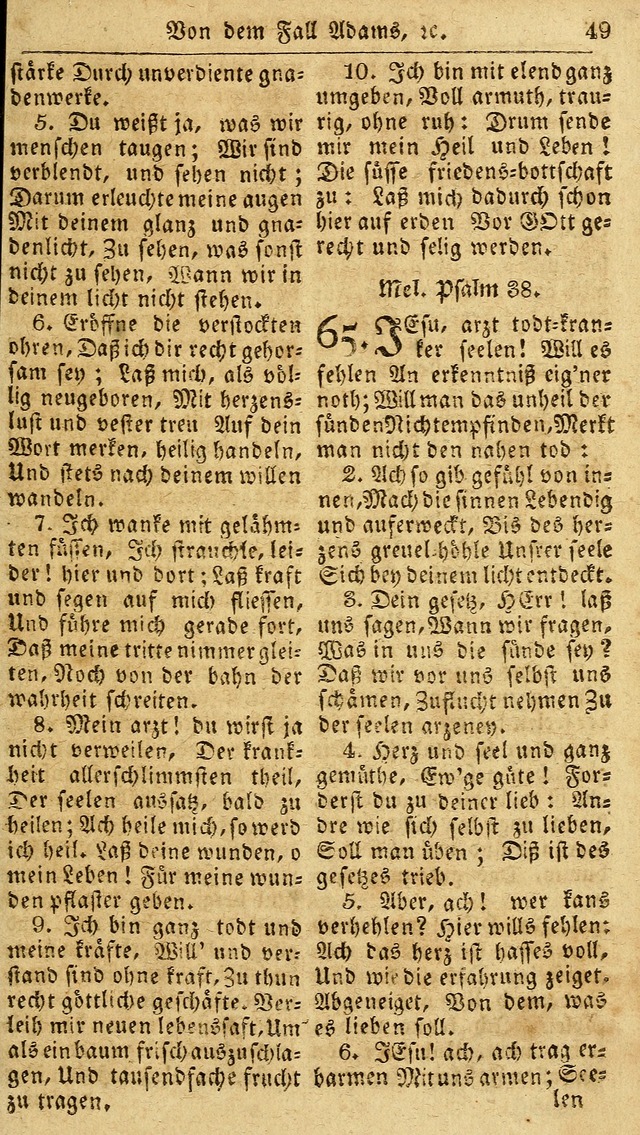 Das neue und verbesserte Gesangbuch, worinnen die Psalmen Davids samt iner Sammlung alter und neuer Geistreicher Lieder, sowohl für privat und Hausandachten, als auch für den öffentlichen..(5th Aufl.) page 205