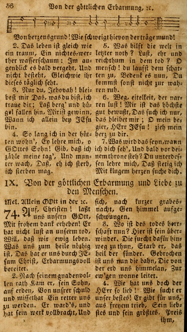 Das neue und verbesserte Gesangbuch, worinnen die Psalmen Davids samt iner Sammlung alter und neuer Geistreicher Lieder, sowohl für privat und Hausandachten, als auch für den öffentlichen..(5th Aufl.) page 212