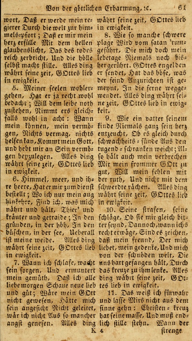 Das neue und verbesserte Gesangbuch, worinnen die Psalmen Davids samt iner Sammlung alter und neuer Geistreicher Lieder, sowohl für privat und Hausandachten, als auch für den öffentlichen..(5th Aufl.) page 217