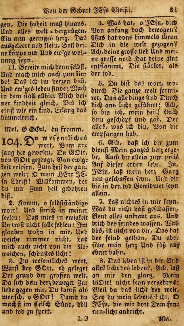 Das neue und verbesserte Gesangbuch, worinnen die Psalmen Davids samt iner Sammlung alter und neuer Geistreicher Lieder, sowohl für privat und Hausandachten, als auch für den öffentlichen..(5th Aufl.) page 237