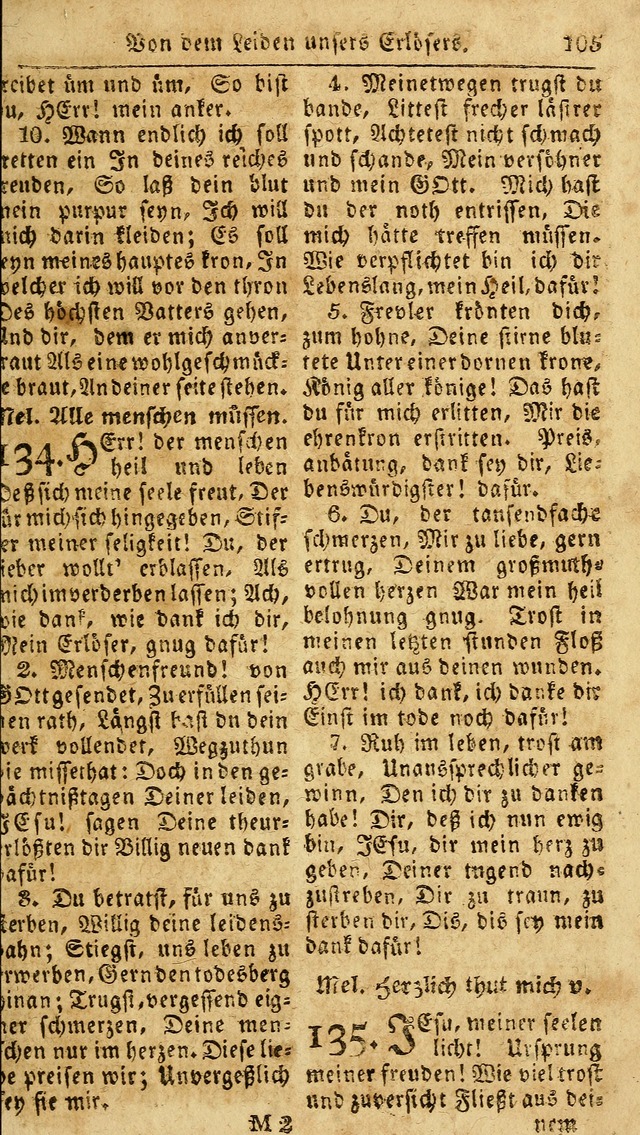 Das neue und verbesserte Gesangbuch, worinnen die Psalmen Davids samt iner Sammlung alter und neuer Geistreicher Lieder, sowohl für privat und Hausandachten, als auch für den öffentlichen..(5th Aufl.) page 261