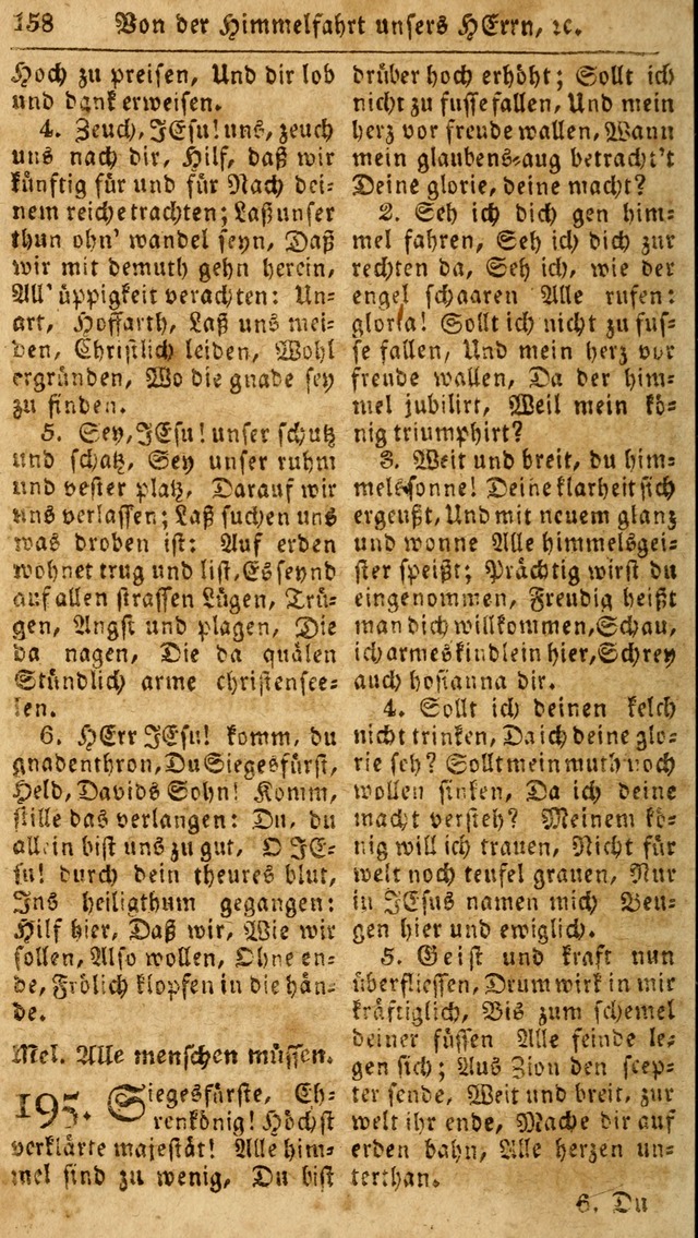 Das neue und verbesserte Gesangbuch, worinnen die Psalmen Davids samt iner Sammlung alter und neuer Geistreicher Lieder, sowohl für privat und Hausandachten, als auch für den öffentlichen..(5th Aufl.) page 314