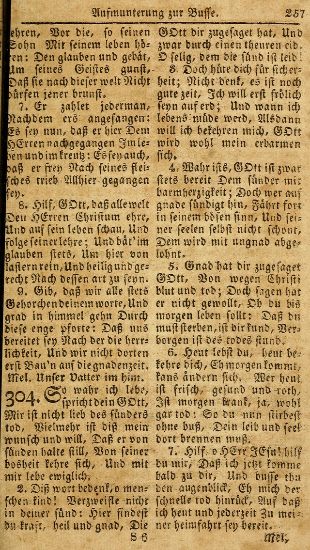 Das neue und verbesserte Gesangbuch, worinnen die Psalmen Davids samt iner Sammlung alter und neuer Geistreicher Lieder, sowohl für privat und Hausandachten, als auch für den öffentlichen..(5th Aufl.) page 413