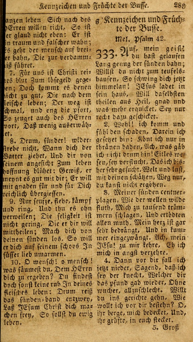 Das neue und verbesserte Gesangbuch, worinnen die Psalmen Davids samt iner Sammlung alter und neuer Geistreicher Lieder, sowohl für privat und Hausandachten, als auch für den öffentlichen..(5th Aufl.) page 439