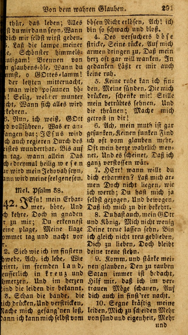 Das neue und verbesserte Gesangbuch, worinnen die Psalmen Davids samt iner Sammlung alter und neuer Geistreicher Lieder, sowohl für privat und Hausandachten, als auch für den öffentlichen..(5th Aufl.) page 447