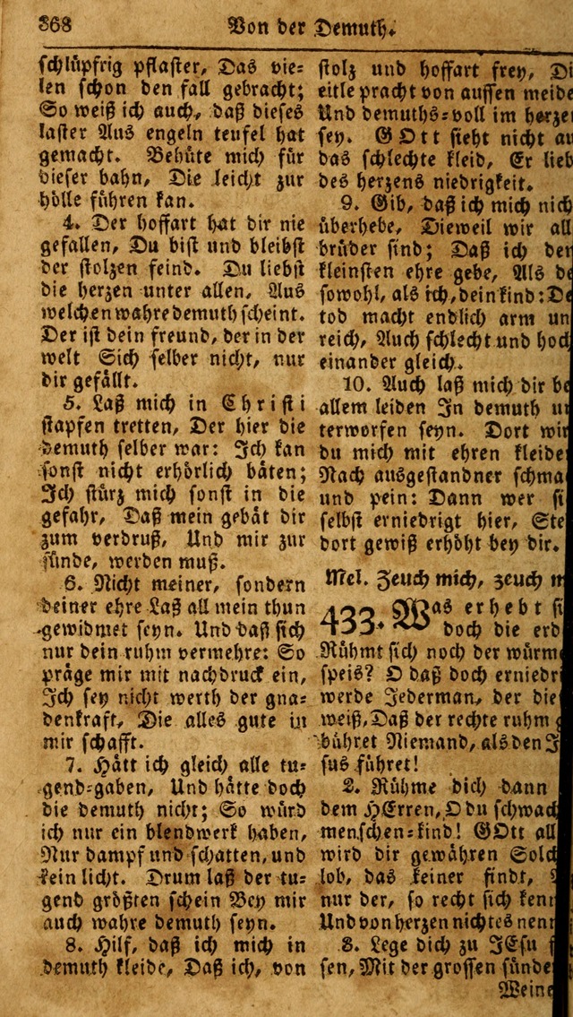 Das neue und verbesserte Gesangbuch, worinnen die Psalmen Davids samt iner Sammlung alter und neuer Geistreicher Lieder, sowohl für privat und Hausandachten, als auch für den öffentlichen..(5th Aufl.) page 524