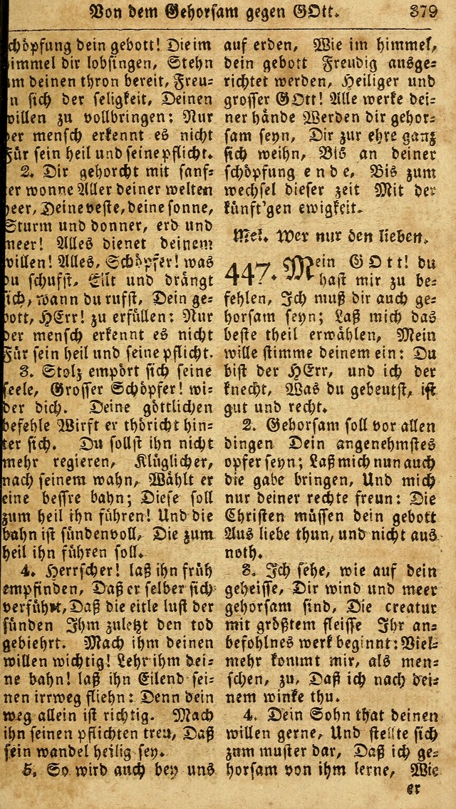 Das neue und verbesserte Gesangbuch, worinnen die Psalmen Davids samt iner Sammlung alter und neuer Geistreicher Lieder, sowohl für privat und Hausandachten, als auch für den öffentlichen..(5th Aufl.) page 535