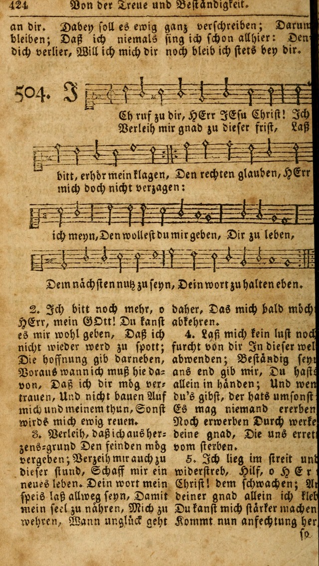 Das neue und verbesserte Gesangbuch, worinnen die Psalmen Davids samt iner Sammlung alter und neuer Geistreicher Lieder, sowohl für privat und Hausandachten, als auch für den öffentlichen..(5th Aufl.) page 580