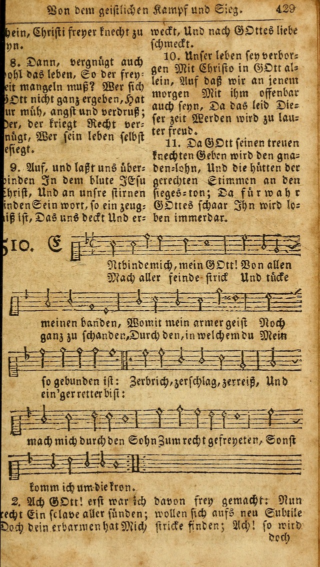 Das neue und verbesserte Gesangbuch, worinnen die Psalmen Davids samt iner Sammlung alter und neuer Geistreicher Lieder, sowohl für privat und Hausandachten, als auch für den öffentlichen..(5th Aufl.) page 585