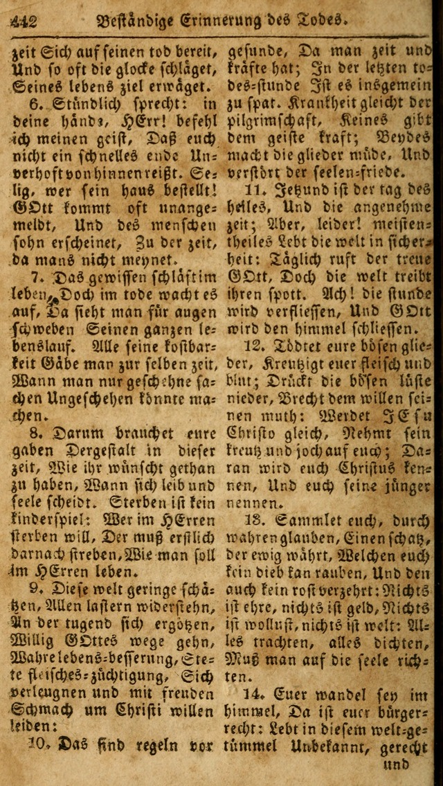 Das neue und verbesserte Gesangbuch, worinnen die Psalmen Davids samt iner Sammlung alter und neuer Geistreicher Lieder, sowohl für privat und Hausandachten, als auch für den öffentlichen..(5th Aufl.) page 598