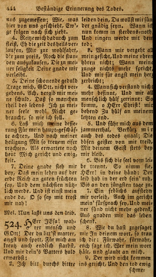 Das neue und verbesserte Gesangbuch, worinnen die Psalmen Davids samt iner Sammlung alter und neuer Geistreicher Lieder, sowohl für privat und Hausandachten, als auch für den öffentlichen..(5th Aufl.) page 600