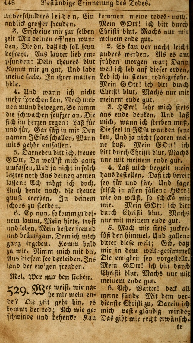 Das neue und verbesserte Gesangbuch, worinnen die Psalmen Davids samt iner Sammlung alter und neuer Geistreicher Lieder, sowohl für privat und Hausandachten, als auch für den öffentlichen..(5th Aufl.) page 604