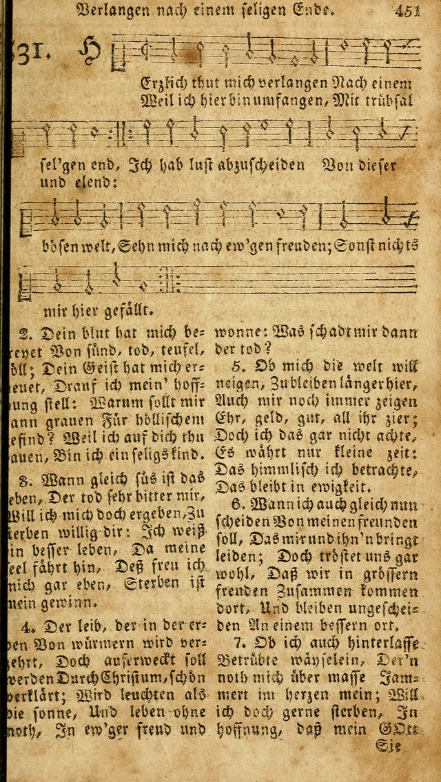 Das neue und verbesserte Gesangbuch, worinnen die Psalmen Davids samt iner Sammlung alter und neuer Geistreicher Lieder, sowohl für privat und Hausandachten, als auch für den öffentlichen..(5th Aufl.) page 607