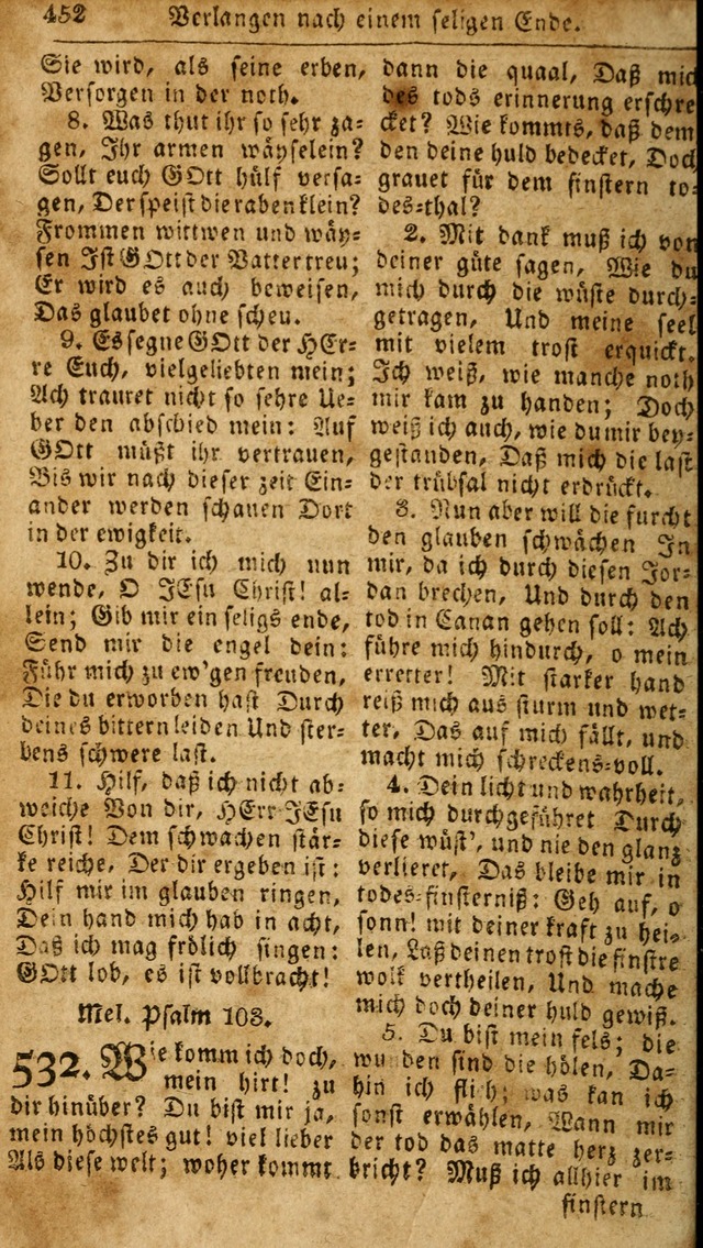 Das neue und verbesserte Gesangbuch, worinnen die Psalmen Davids samt iner Sammlung alter und neuer Geistreicher Lieder, sowohl für privat und Hausandachten, als auch für den öffentlichen..(5th Aufl.) page 608