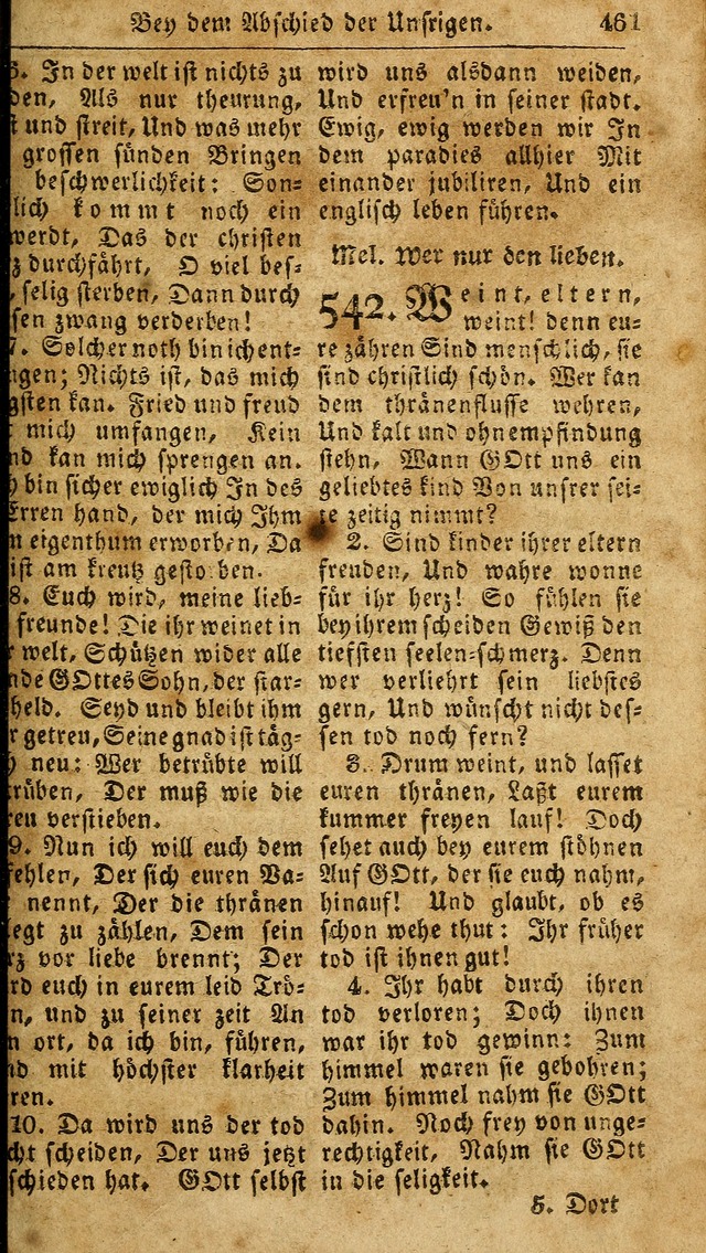 Das neue und verbesserte Gesangbuch, worinnen die Psalmen Davids samt iner Sammlung alter und neuer Geistreicher Lieder, sowohl für privat und Hausandachten, als auch für den öffentlichen..(5th Aufl.) page 617