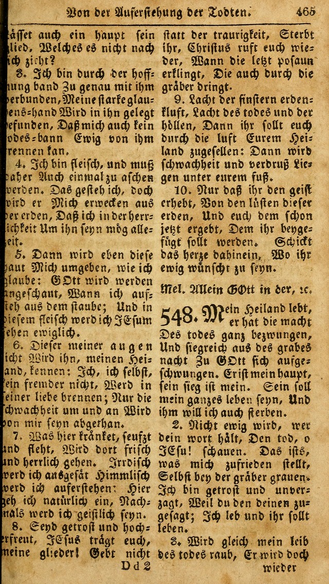 Das neue und verbesserte Gesangbuch, worinnen die Psalmen Davids samt iner Sammlung alter und neuer Geistreicher Lieder, sowohl für privat und Hausandachten, als auch für den öffentlichen..(5th Aufl.) page 621