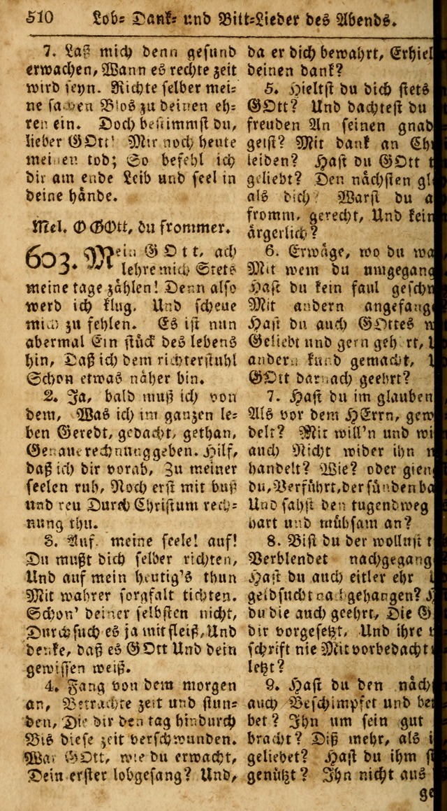 Das neue und verbesserte Gesangbuch, worinnen die Psalmen Davids samt iner Sammlung alter und neuer Geistreicher Lieder, sowohl für privat und Hausandachten, als auch für den öffentlichen..(5th Aufl.) page 666