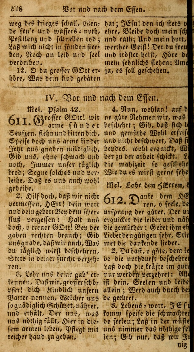 Das neue und verbesserte Gesangbuch, worinnen die Psalmen Davids samt iner Sammlung alter und neuer Geistreicher Lieder, sowohl für privat und Hausandachten, als auch für den öffentlichen..(5th Aufl.) page 674