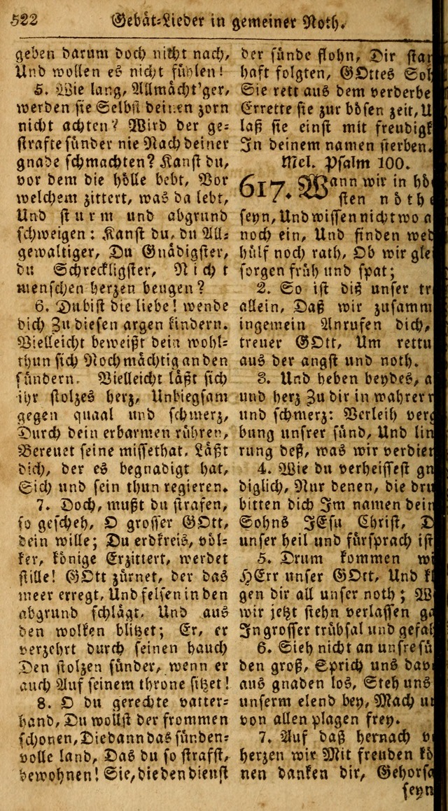 Das neue und verbesserte Gesangbuch, worinnen die Psalmen Davids samt iner Sammlung alter und neuer Geistreicher Lieder, sowohl für privat und Hausandachten, als auch für den öffentlichen..(5th Aufl.) page 678