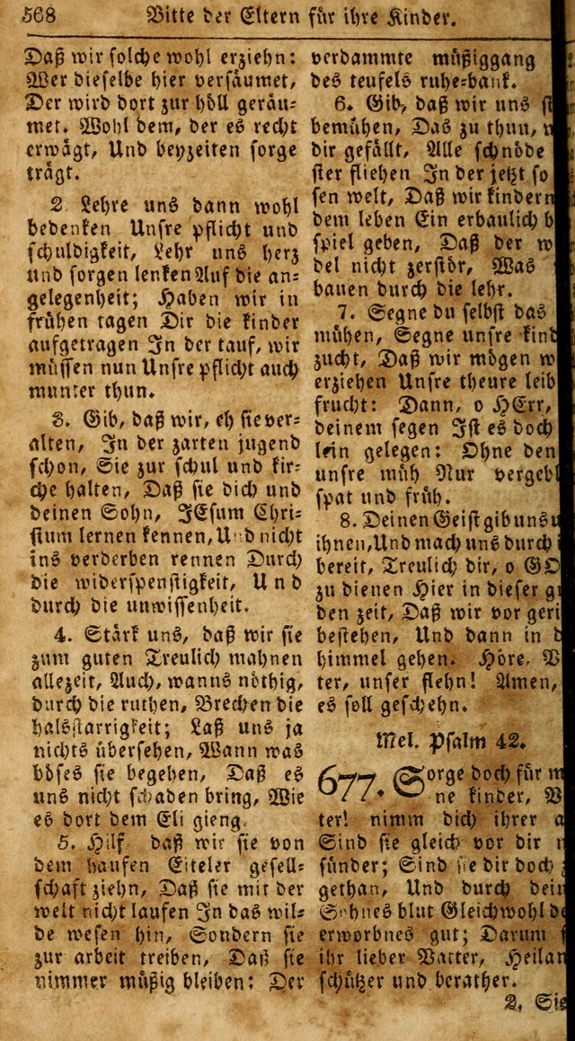 Das neue und verbesserte Gesangbuch, worinnen die Psalmen Davids samt iner Sammlung alter und neuer Geistreicher Lieder, sowohl für privat und Hausandachten, als auch für den öffentlichen..(5th Aufl.) page 724