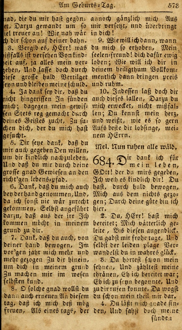 Das neue und verbesserte Gesangbuch, worinnen die Psalmen Davids samt iner Sammlung alter und neuer Geistreicher Lieder, sowohl für privat und Hausandachten, als auch für den öffentlichen..(5th Aufl.) page 729