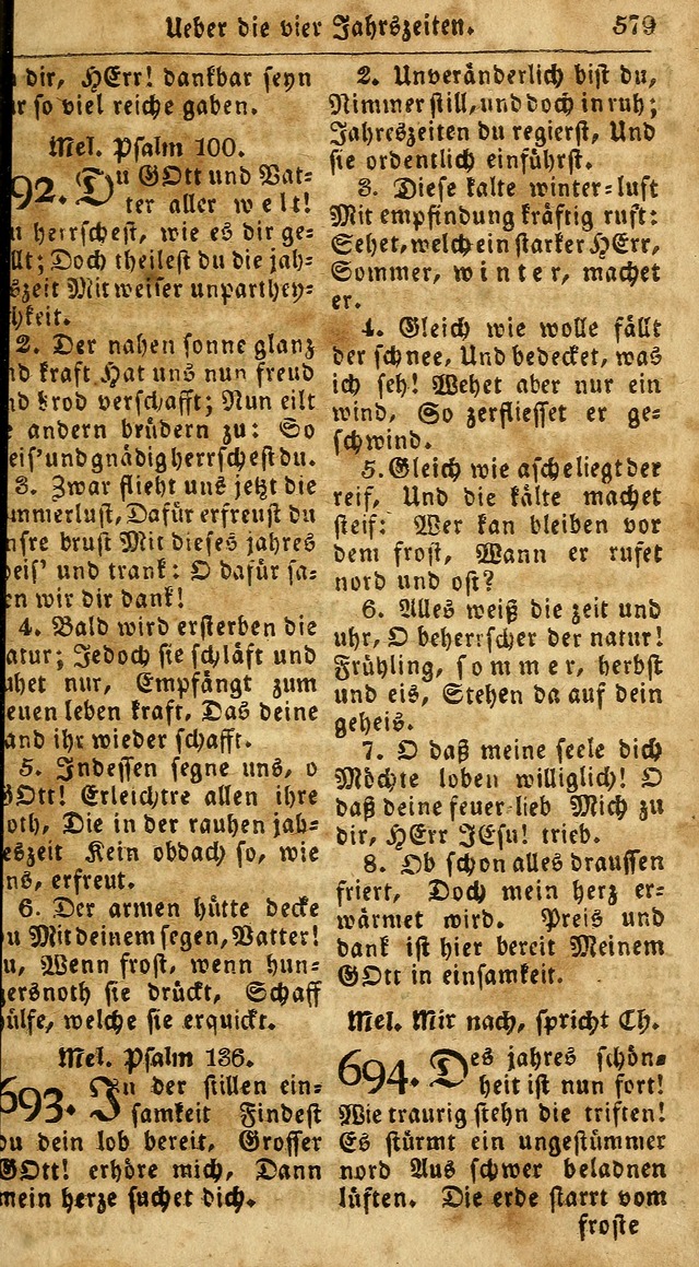 Das neue und verbesserte Gesangbuch, worinnen die Psalmen Davids samt iner Sammlung alter und neuer Geistreicher Lieder, sowohl für privat und Hausandachten, als auch für den öffentlichen..(5th Aufl.) page 735