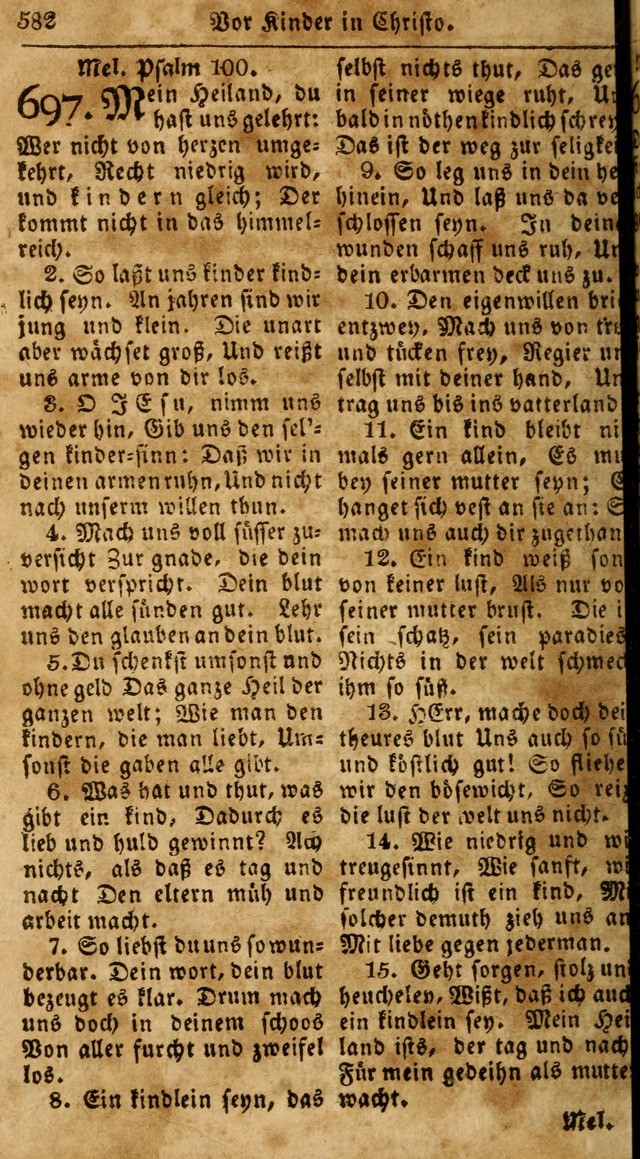 Das neue und verbesserte Gesangbuch, worinnen die Psalmen Davids samt iner Sammlung alter und neuer Geistreicher Lieder, sowohl für privat und Hausandachten, als auch für den öffentlichen..(5th Aufl.) page 738