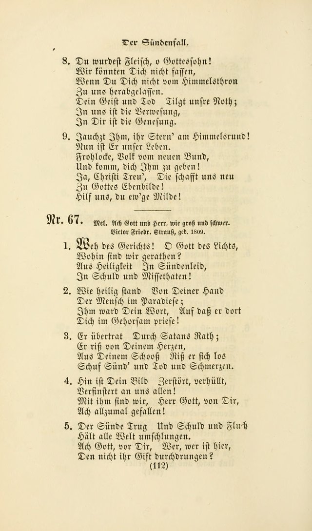 Deutsches Gesang- und Choralbuch: eine Auswahl geistlicher Lieder ... Neue, verbesserte und verhmehrte Aufl. page 109