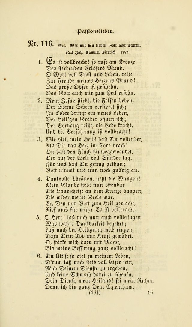 Deutsches Gesang- und Choralbuch: eine Auswahl geistlicher Lieder ... Neue, verbesserte und verhmehrte Aufl. page 178