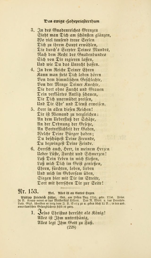 Deutsches Gesang- und Choralbuch: eine Auswahl geistlicher Lieder ... Neue, verbesserte und verhmehrte Aufl. page 225