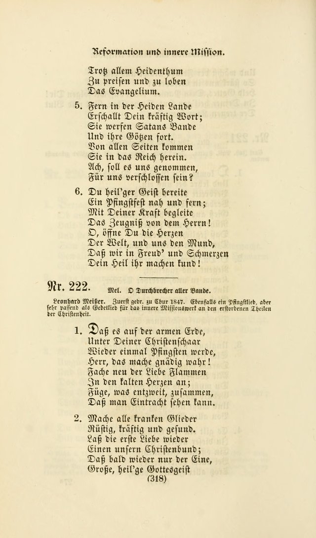 Deutsches Gesang- und Choralbuch: eine Auswahl geistlicher Lieder ... Neue, verbesserte und verhmehrte Aufl. page 315