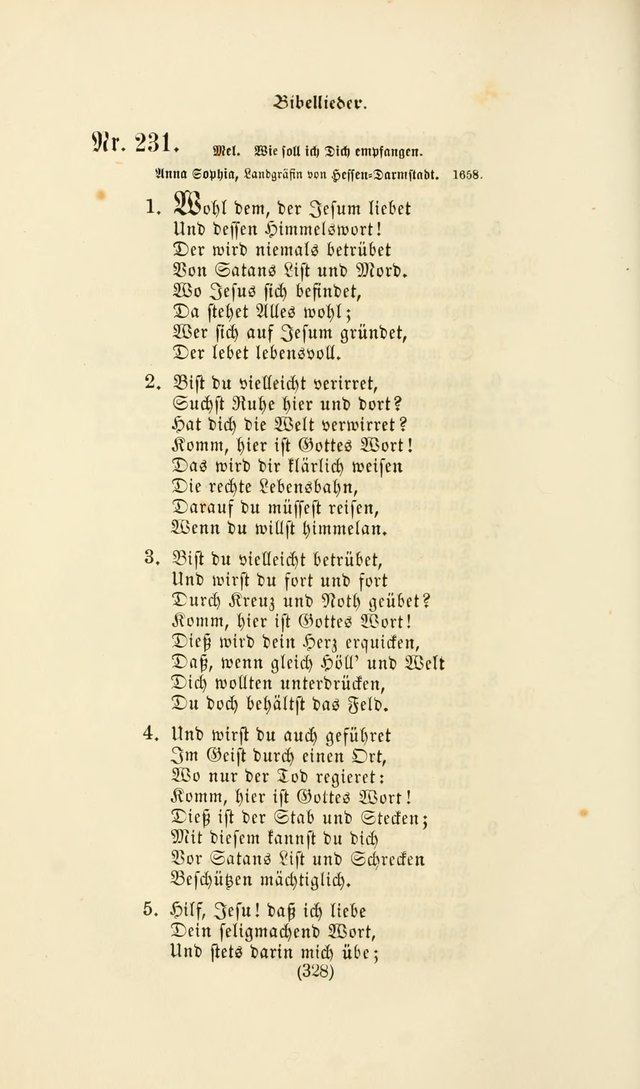 Deutsches Gesang- und Choralbuch: eine Auswahl geistlicher Lieder ... Neue, verbesserte und verhmehrte Aufl. page 325