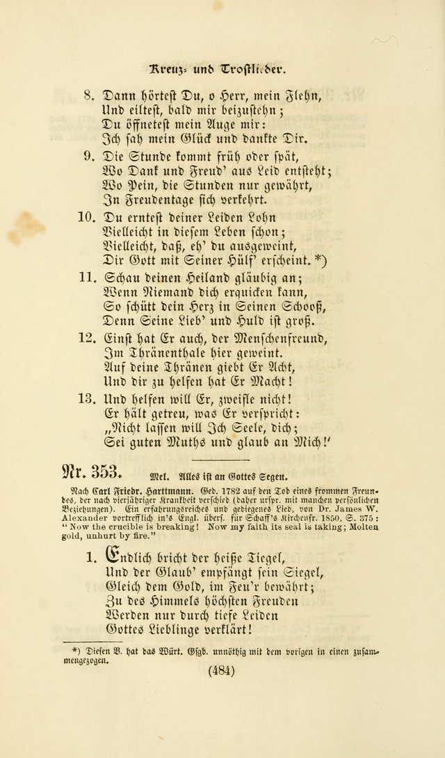 Deutsches Gesang- und Choralbuch: eine Auswahl geistlicher Lieder ... Neue, verbesserte und verhmehrte Aufl. page 481