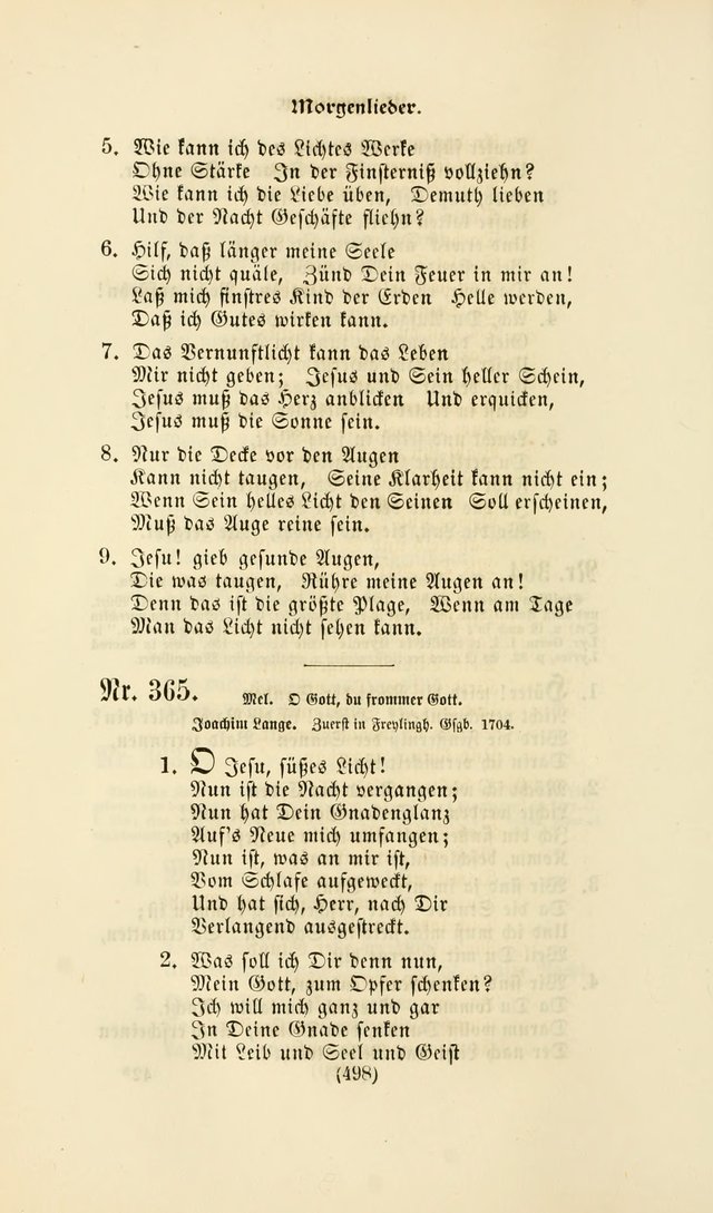 Deutsches Gesang- und Choralbuch: eine Auswahl geistlicher Lieder ... Neue, verbesserte und verhmehrte Aufl. page 495